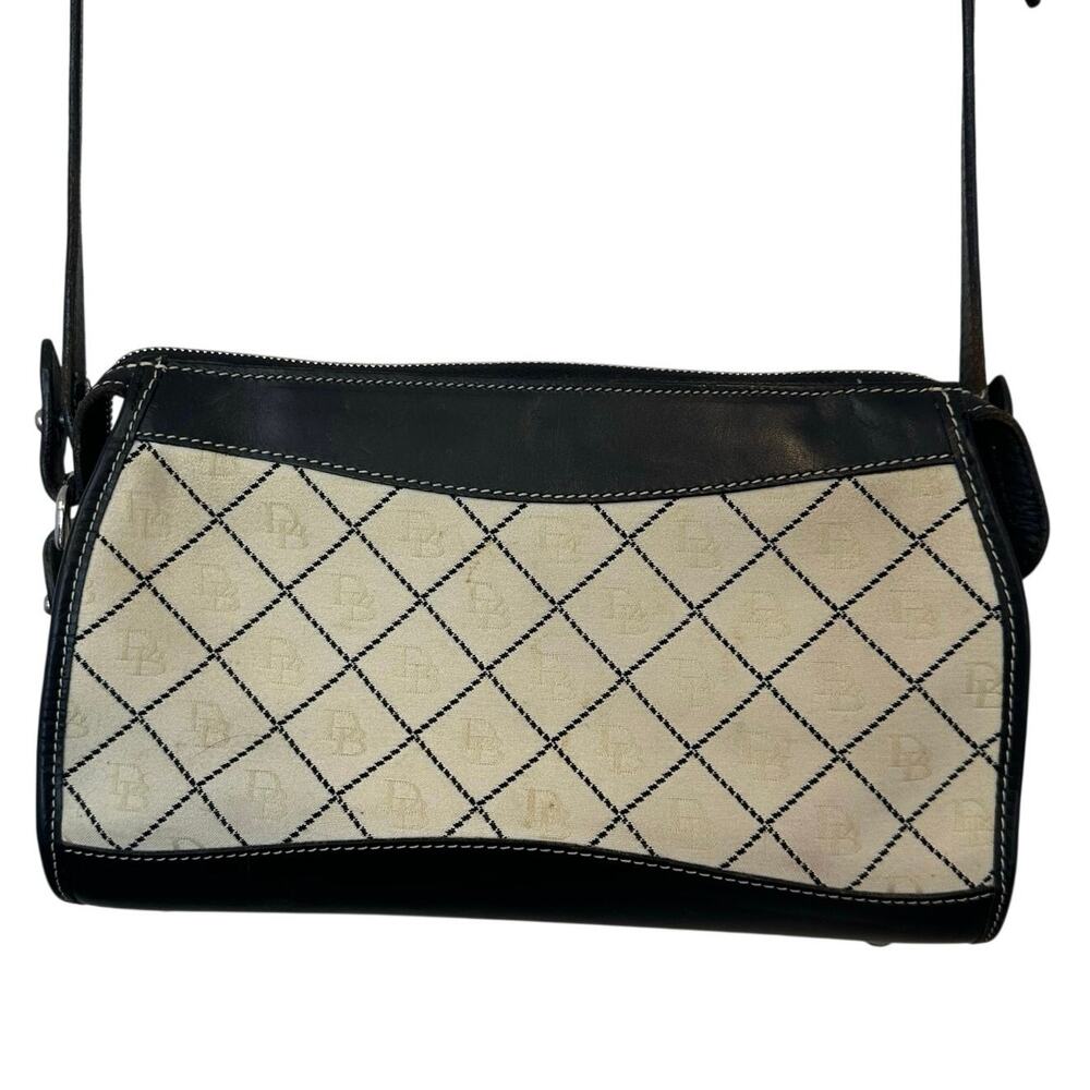 Dooney & Bourke Ivory Classic Canvas Signature Print Logo‎ Crossbody Purse